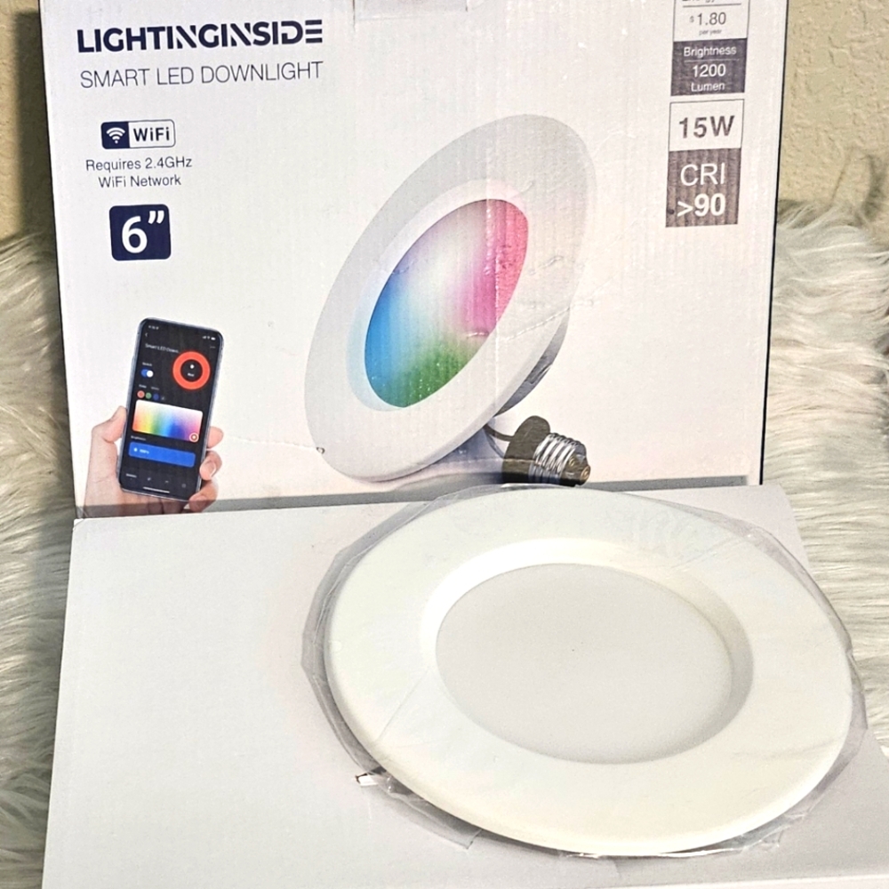 📣 Colorful Smart Recessed Lighting 💡 Sync Music 🎶  2 /6" LED Recessed 🆕 2 Pk - Picture 3 of 12